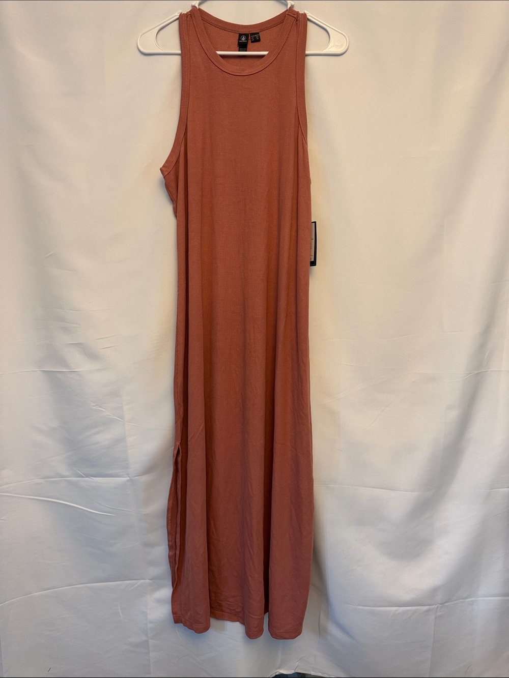 Sleeveless Volcom Women’s Maxi Tank Dress in Rust Size XL